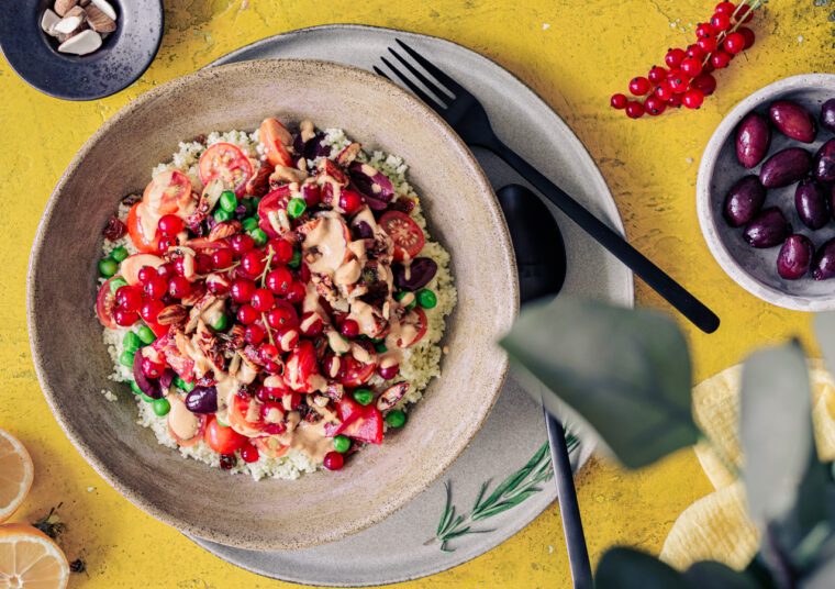 Couscous mit Tomaten und Oliven