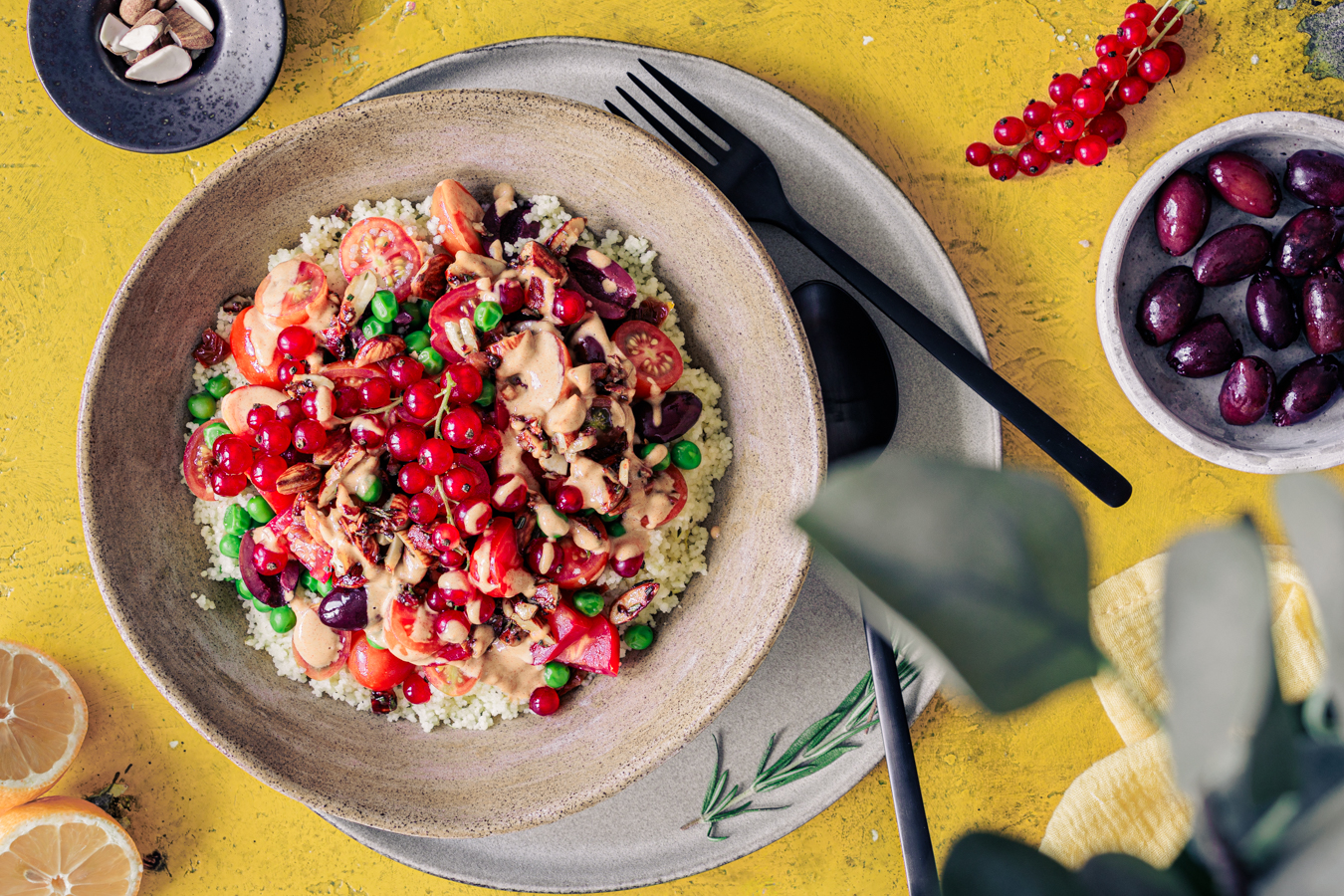 Couscous mit Tomaten und Oliven