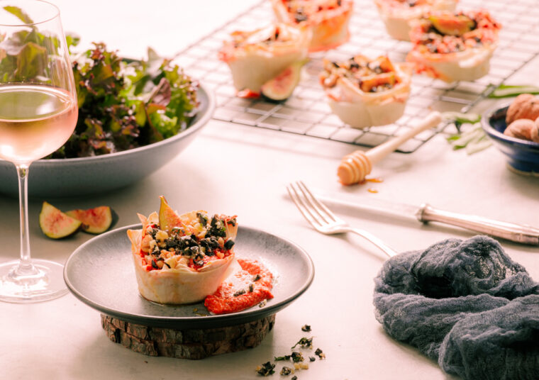 Tartelettes mit Paprika und Feigen