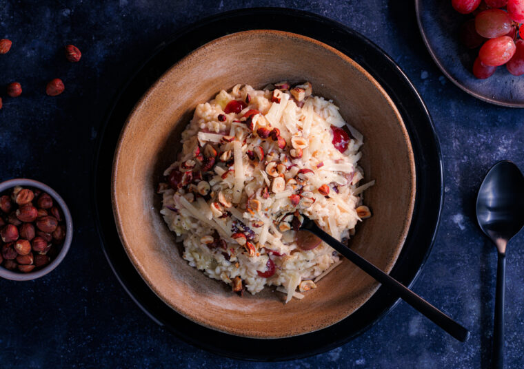 Risotto mit Pastinaken und Trauben