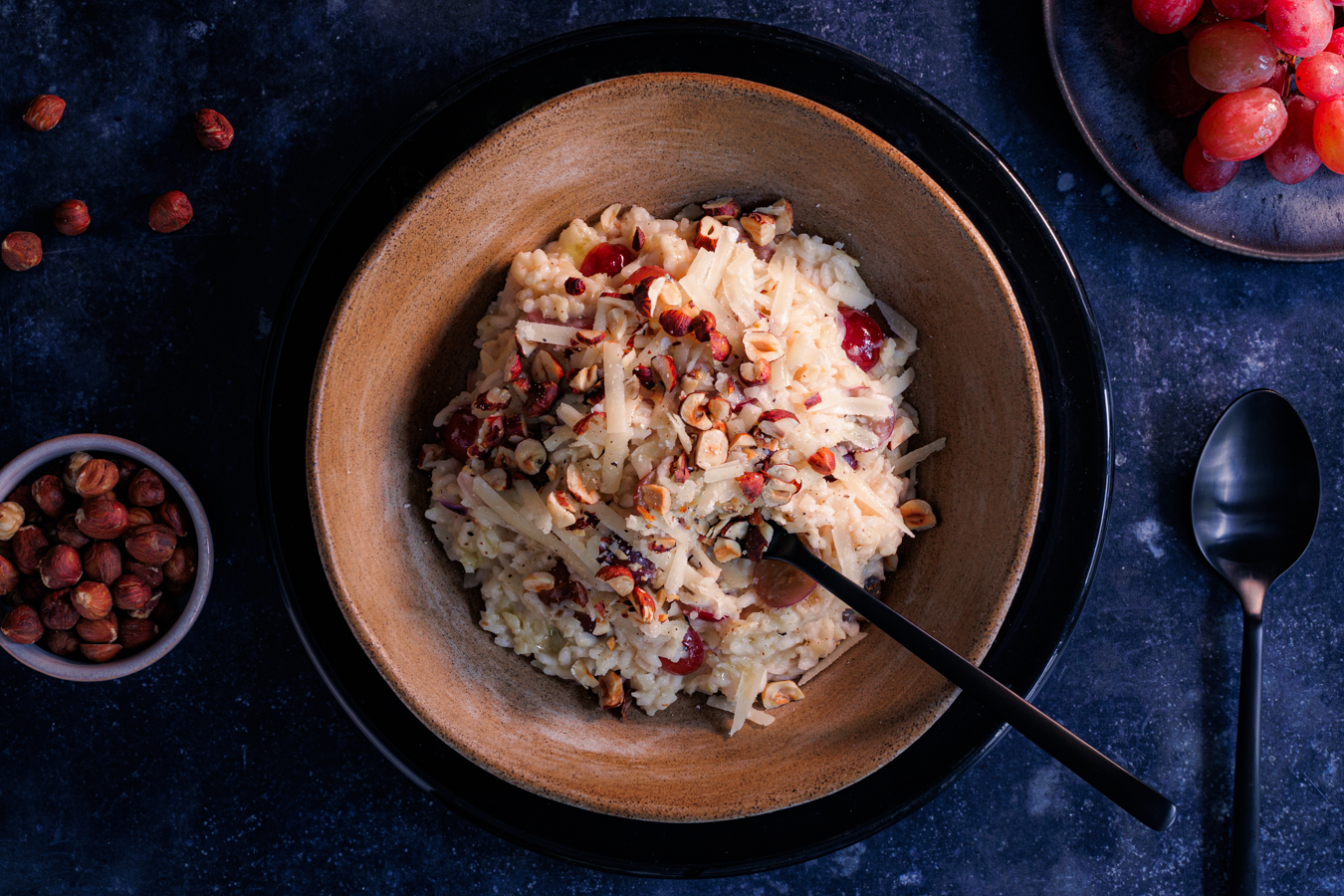 Risotto mit Pastinaken und Trauben