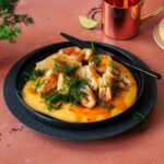 Karotten-Kartoffel-Mus mit Tofu und Dill