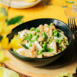 Sojaschnetzel mit Hirse und Erbsen