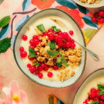Hagebuttenquark Johannisbeeren Streusel