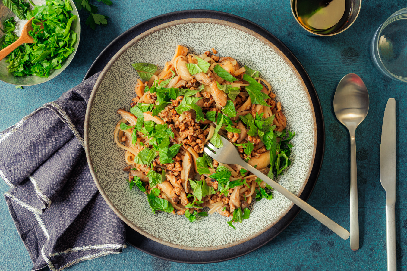 Austernpilz Curry mit Sonnenblumenhack
