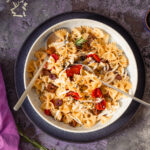 Pasta mit Feigen Tomaten Ziegenkäse