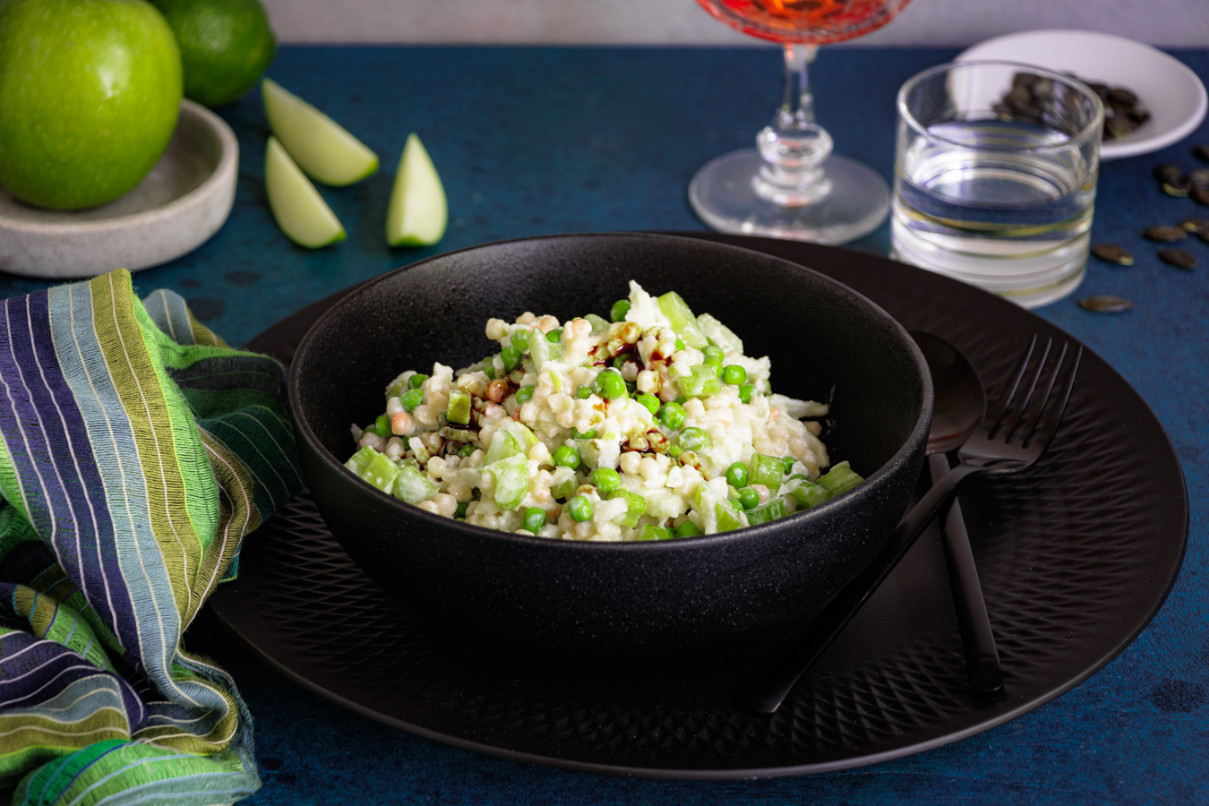 Perlcouscous mit Apfel und Meerrettich